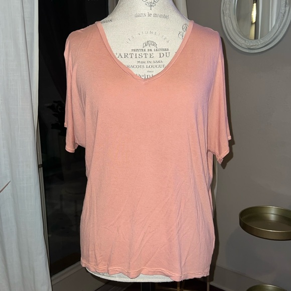 XCVI Tops - XCVI rose mauve pink shortsleeve shirt women’s top extra small XS